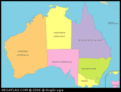 Map Of Australia - Maps - Physical, Political And Road Maps Of Australia Atlas